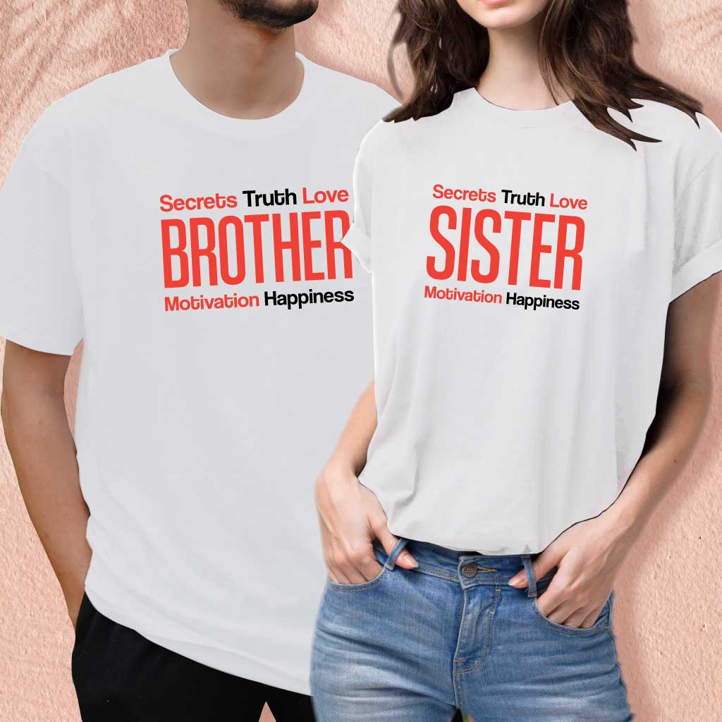 Secrets Truth Love Sister Motivations Happiness (set of 2) T-Shirt