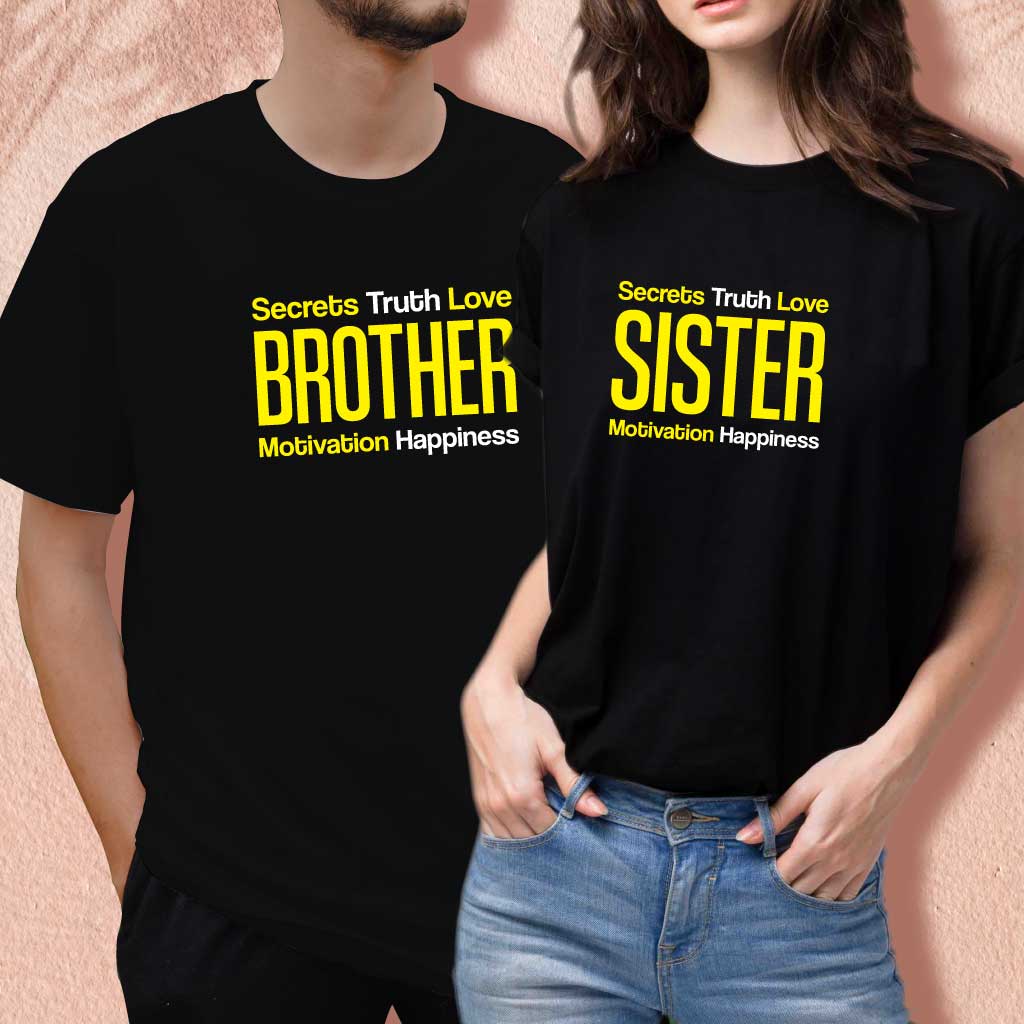 Secrets Truth Love Sister Motivations Happiness (set of 2) T-Shirt