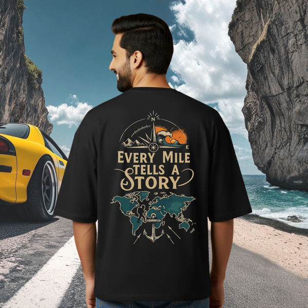 Every Miles Tells a Story Black T-Shirt