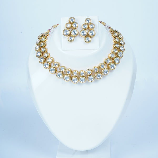 Memat Premium Polki Kundan Double Layer Necklace