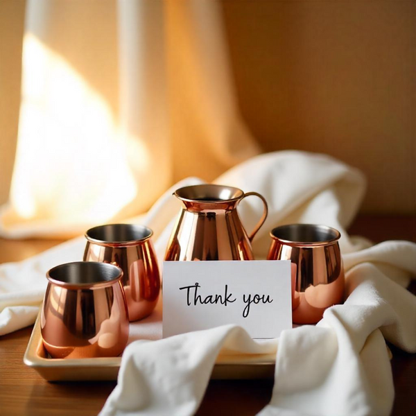 Premium Copper Jug Gift Set in Luxury Box for Wedding & Housewarming Gifting