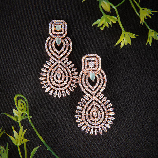 Memat Premium AD studded Infinite 8 Long Earrings