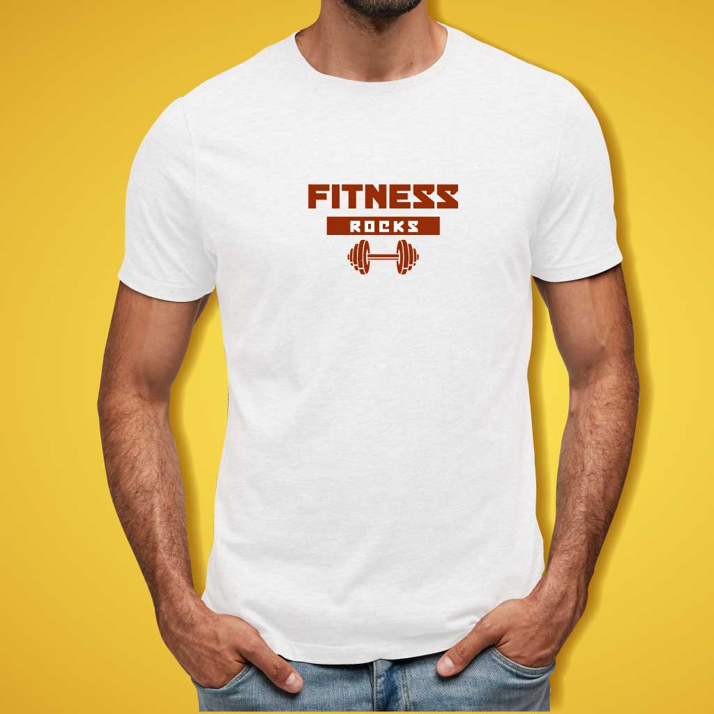 Fitness Rocks Designer T-Shirt
