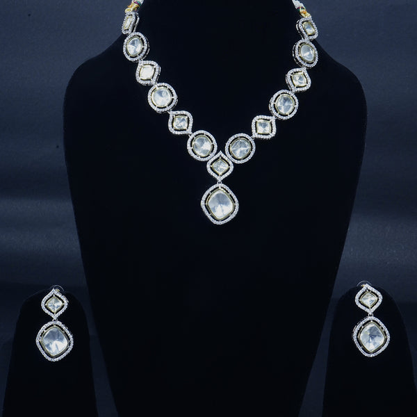 Memat Premium AD Studded Uncut Elegance Necklace