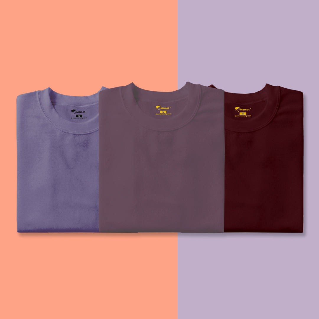 Unisex Round Neck Half Sleeves Tshirt Combo pack of 3