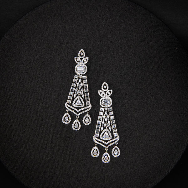 Memat Premium AD Studded Umbrella Cut Long Earrings