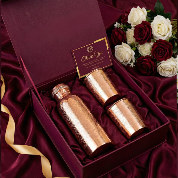 Etching Shine One Bottle and Two Glass Set