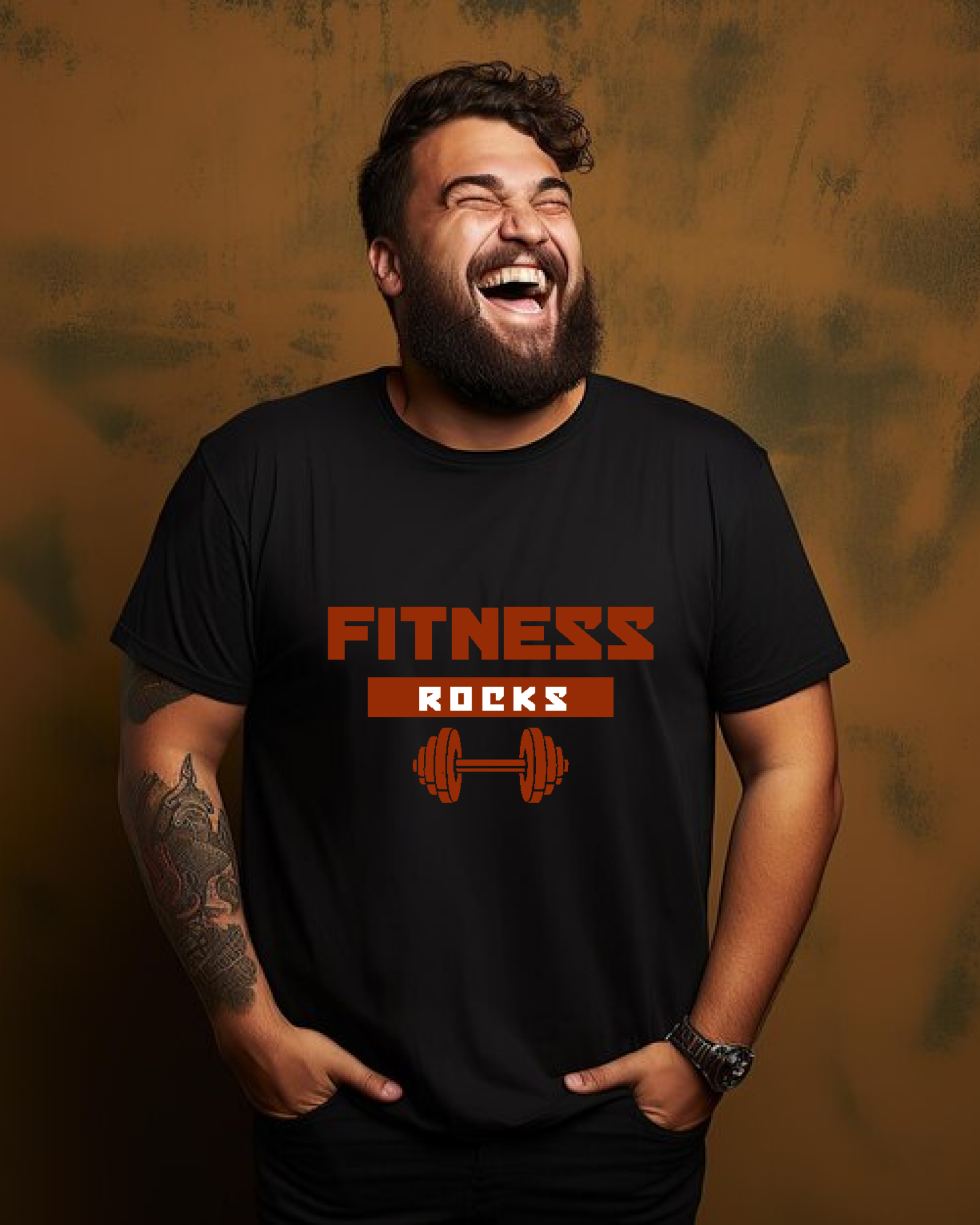 Fitness Rocks Designer T-Shirt