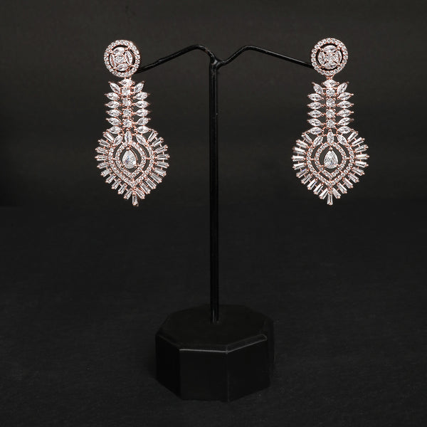 Memat Premium AD Studded Kalgi Hanging Earrings