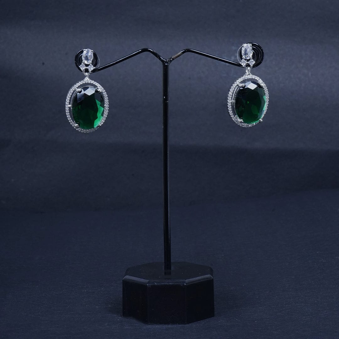Memat Premium Diamond with Emerald Stone Drop Necklace – Memat Go