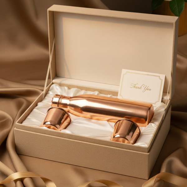 Plain One Bottle and Two Glass Set