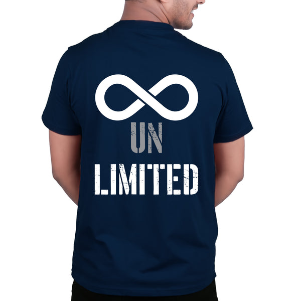 Unlimited  Graphic Print T-Shirt – Unisex Streetwear with Back Design