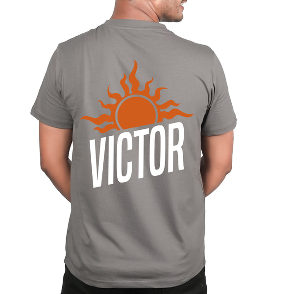 Victor Graphic Print T-Shirt – Unisex Streetwear with Back Design