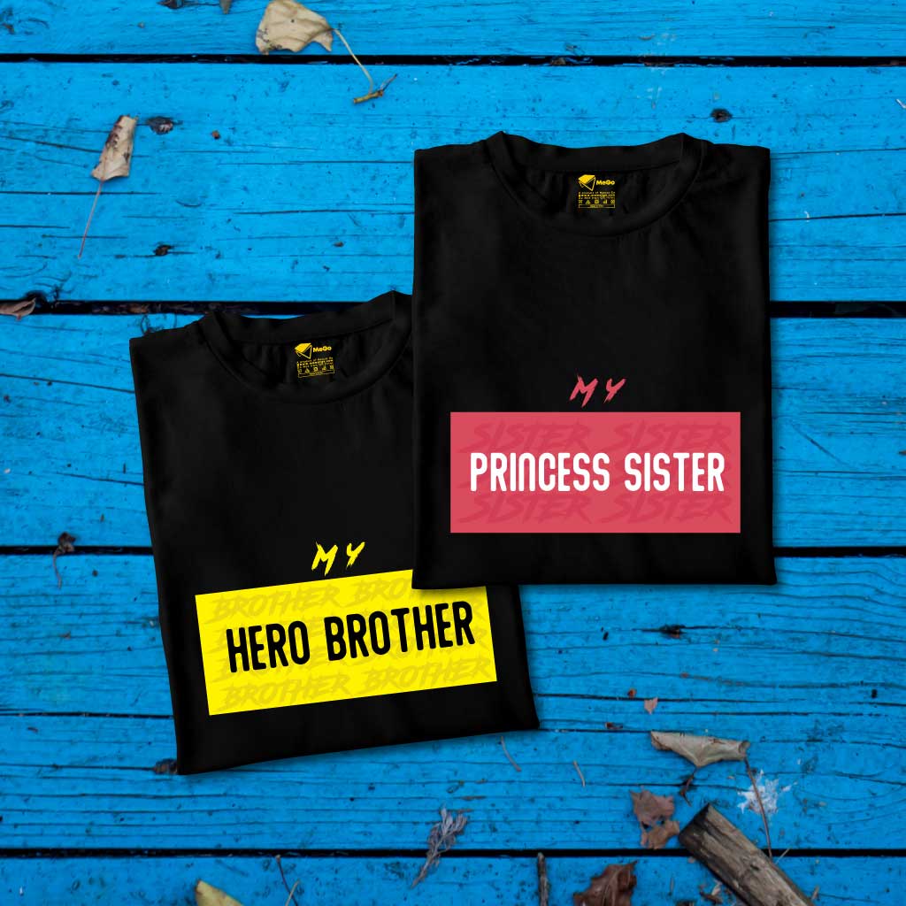 Hero Brother Princess Sister (set of 2) T-Shirt