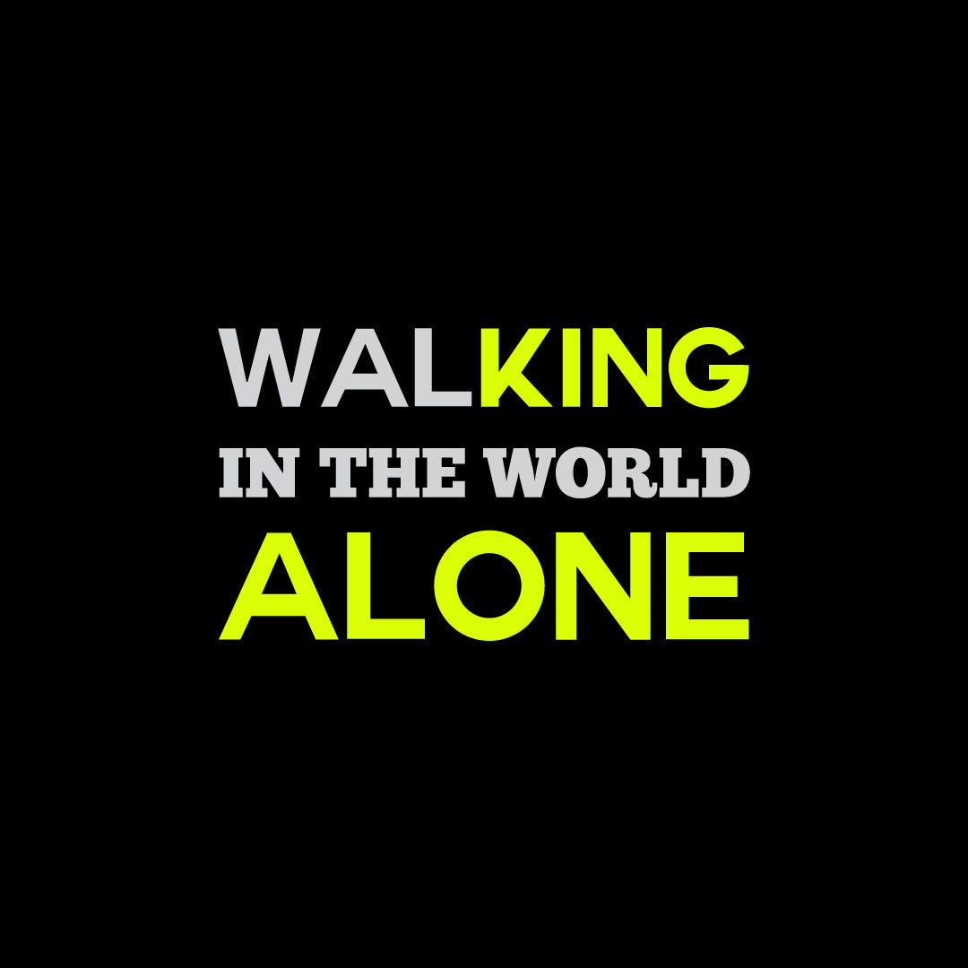 Walking with the world alone Mug