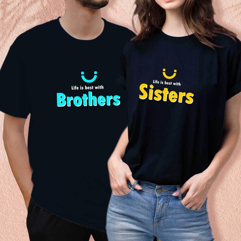 Life is the best with Brothers & Sisters (set of 2) T-Shirt