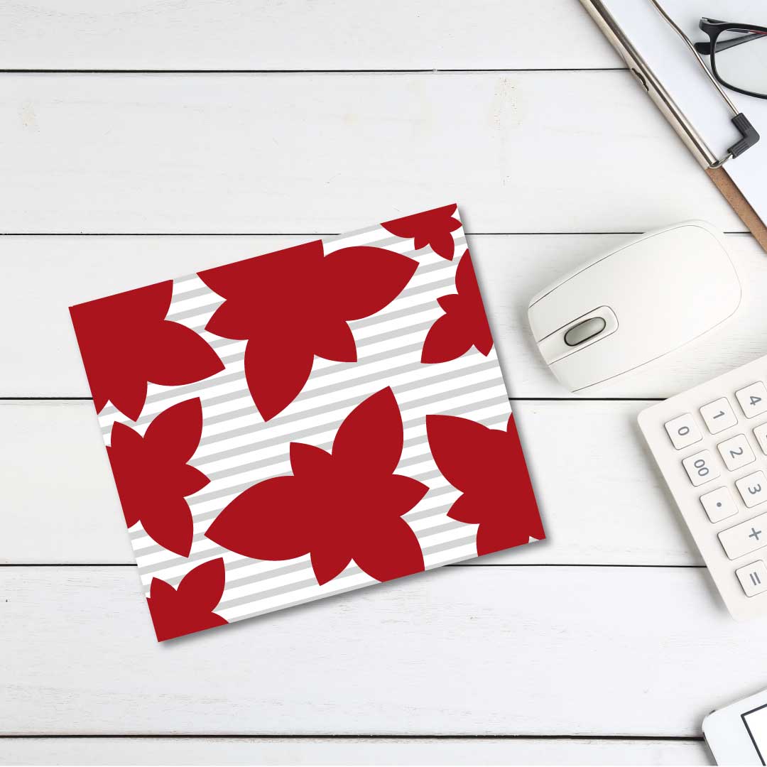 Red Floral Mousepad