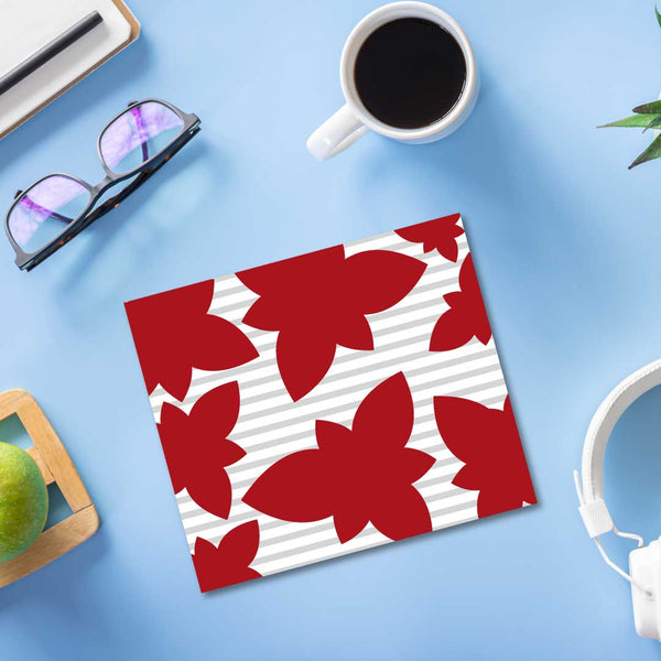 Red Floral Mousepad