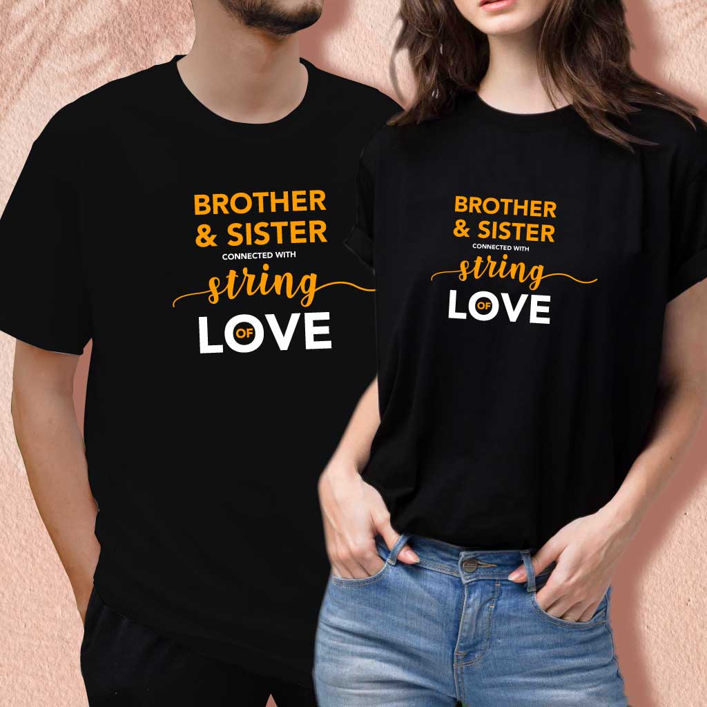 Brother & Sister Connected with String of Love (set of 2) T-Shirt