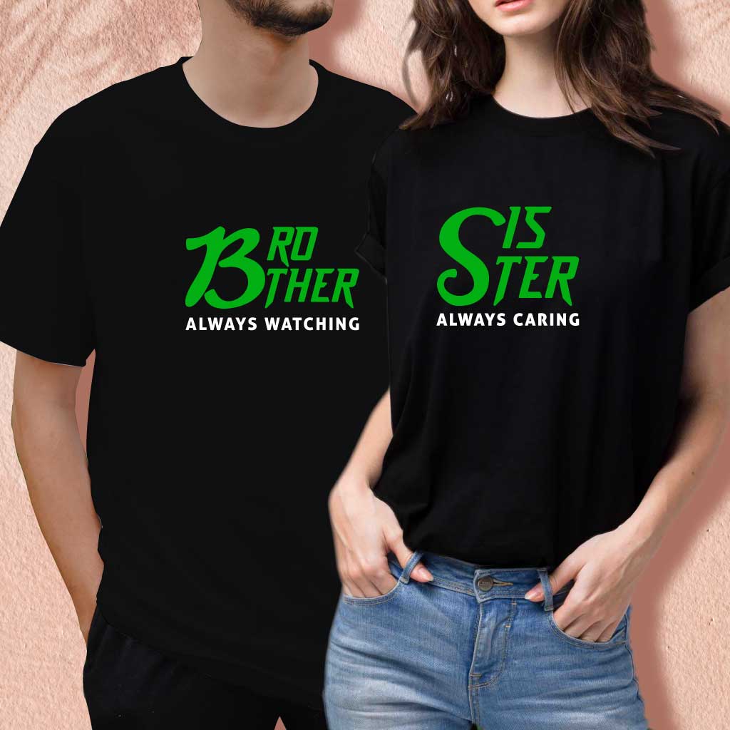 Brother Always Watching & Sister Always Caring (set of 2) T-Shirt